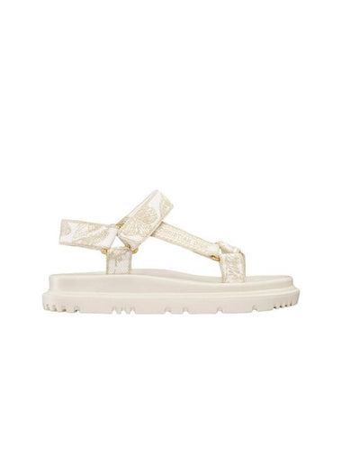 D Wave Gradient Butterfly Metallic Thread Sandals White - DIOR - BALAAN 1