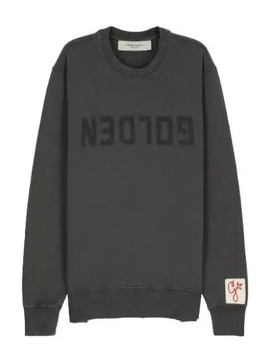 Logo sweatshirt anthracite t shirt - GOLDEN GOOSE - BALAAN 1