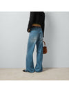 Cotton Straight Jeans Blue - GUCCI - BALAAN 4