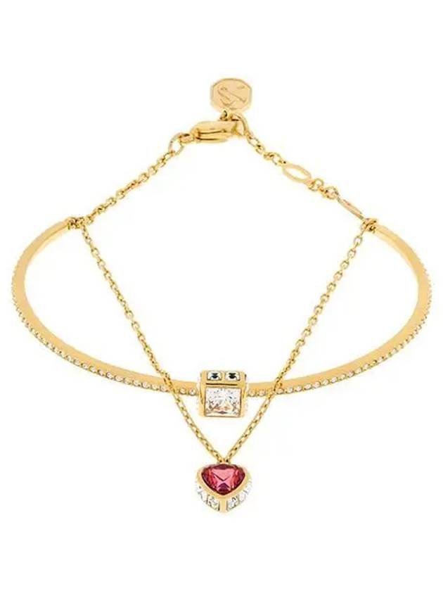 Chroma Heart Red Crystal Bracelet Gold - SWAROVSKI - BALAAN 2