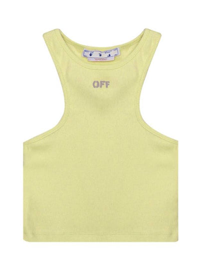 Off Stamp Crop Bra Light Green - OFF WHITE - BALAAN 2