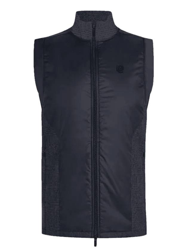 Men's Glen Plaid Track Vest Onyx - G/FORE - BALAAN 1