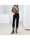 Mylene hidden banding brushed roll up denim pants - MONO AT.D - BALAAN 3