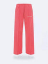 Women's Loose Striped Track Pants Pink - PALM ANGELS - BALAAN.