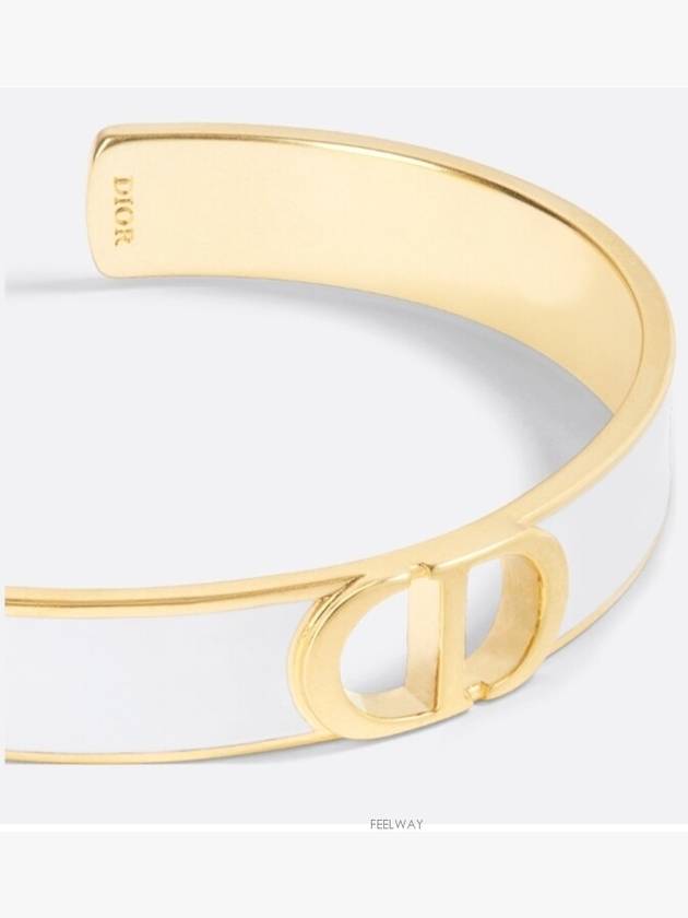 30 Montaine Slim Bangle Bracelet Gold White - DIOR - BALAAN 4