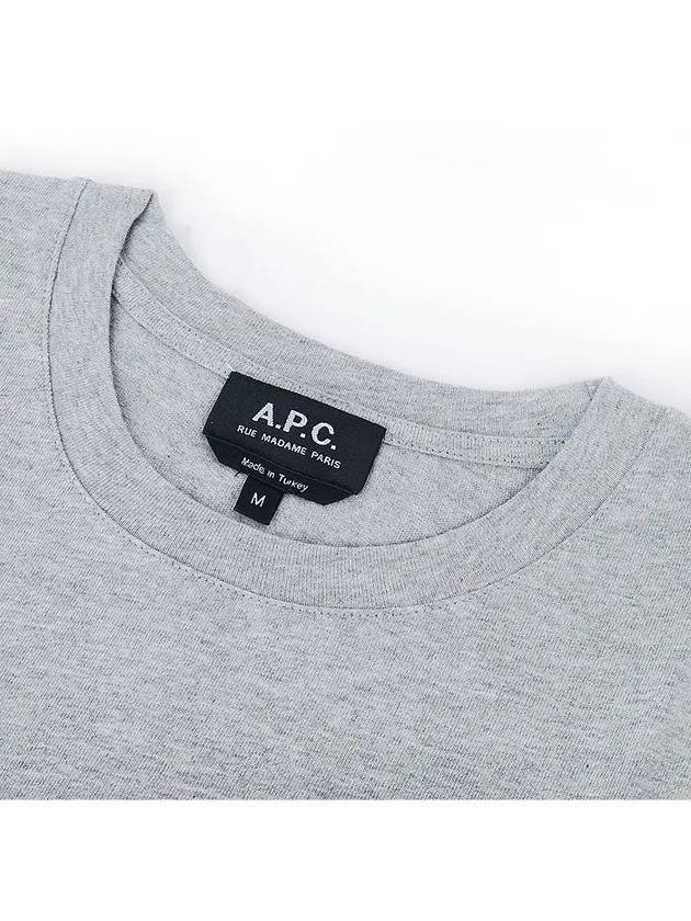 Black VPC Logo Short Sleeve T-Shirt Light Grey - A.P.C. - BALAAN 4