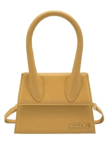 Jacquemus Le Chiquito Moyen Tote Bag Dark Yellow Handbag - JACQUEMUS - BALAAN 1