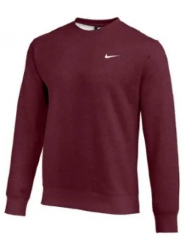 Team Club Crew Fleece Sweatshirt Dark Maroon - NIKE - BALAAN 2