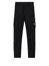 Men's Supima Waffen Cargo Baggy Pants Black - STONE ISLAND - BALAAN.