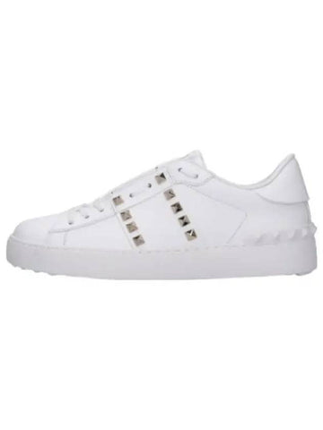 Rockstud Untitled Sneakers White - VALENTINO - BALAAN 1