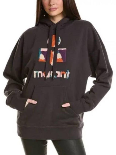 Mansel Big Logo Print Hoodie Fade Night - ISABEL MARANT - BALAAN 2