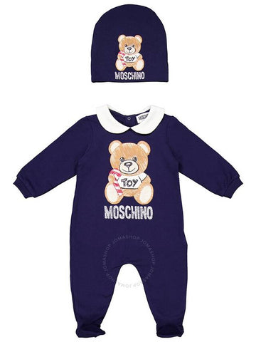 Moschino Infant Teddy Bear Onesie And Beanie Set, Size 9/12M - MOSCHINO - BALAAN 1