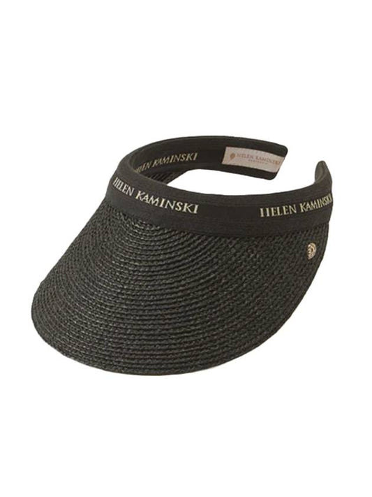 Bianca Visor Hat Charcoal Black Logo - HELEN KAMINSKI - BALAAN 1