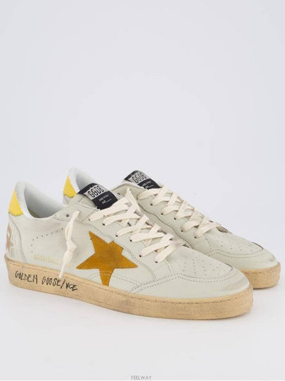 Ballstar Yellow Tab Low Top Sneakers White Cathay - GOLDEN GOOSE - BALAAN 2