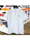 Logo Patch Polo Shirt White - MONCLER - BALAAN 3