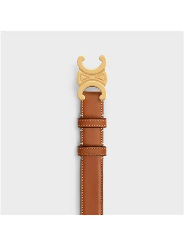 Triomphe Calfskin Medium Belt Tan - CELINE - BALAAN 4