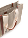 Woody Large Tote Bag White Brown Beige - CHLOE - BALAAN 6