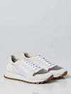 Suede Techno Fabric Runner Low Top Sneakers White - BRUNELLO CUCINELLI - BALAAN 6