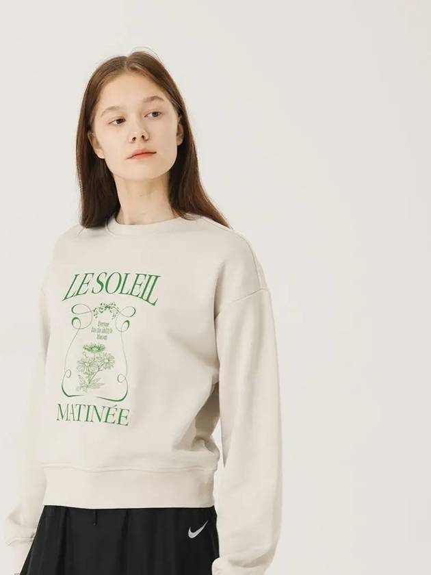 Drawing Spring Flower Sweatshirt Greige - LE SOLEIL MATINEE - BALAAN 4