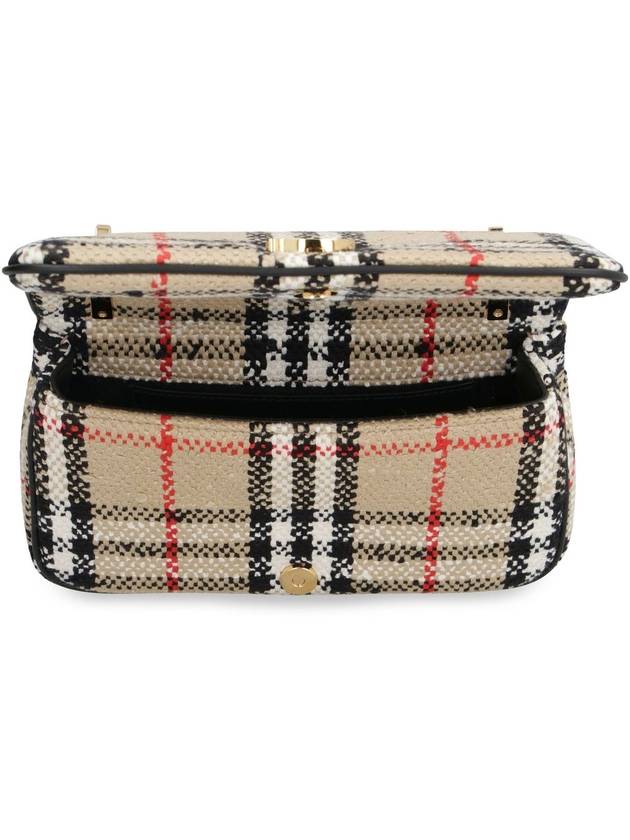 TB Logo Check Bouclé Mini Lola Cross Bag Beige - BURBERRY - BALAAN 7