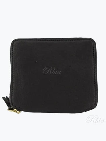 Washed Leather Bi Fold Wallet SA2100WW Black - COMME DES GARCONS - BALAAN 1