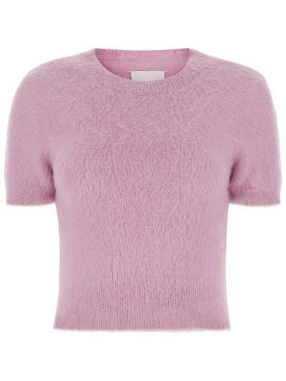 Crop Brushed Alpaca Knit Top Lilac - MAISON MARGIELA - BALAAN 2