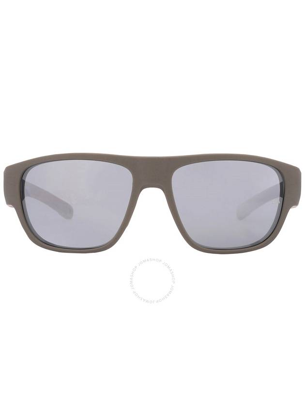 Under Armour Silver Rectangular Men's Sunglasses UA SCORCHER 0SIF/DC 60 - UNDER ARMOUR - BALAAN 1