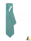 Tetris Print Silk Tie Green - SALVATORE FERRAGAMO - BALAAN 2