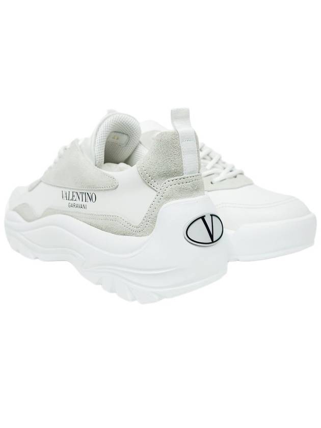 Gumboy Calfskin Low Top Sneakers White - VALENTINO - BALAAN 4