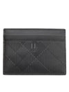 Checked Leather Card Wallet Black - BURBERRY - BALAAN 2