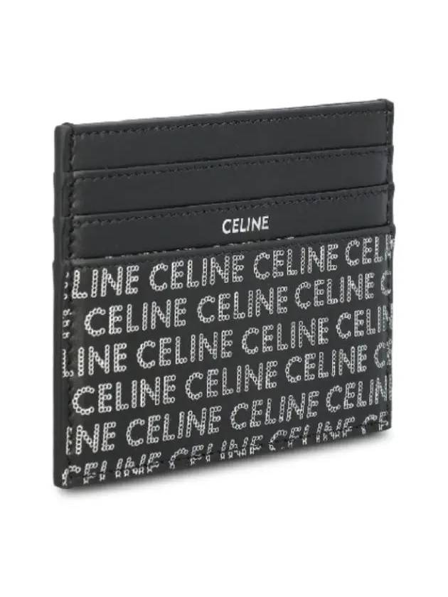 Lettering Logo Card Wallet Black - CELINE - BALAAN 3