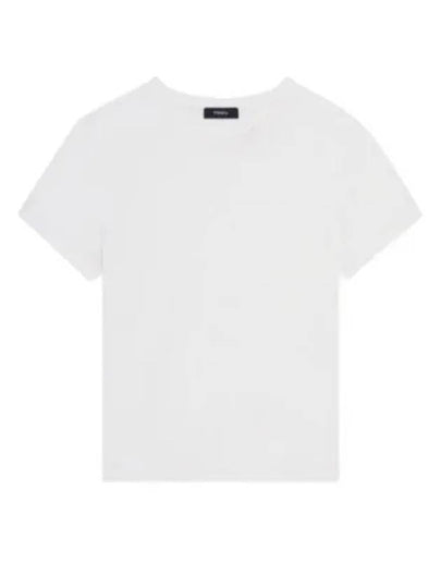 Women's Tiny Cotton Short Sleeve T-Shirt White - THEORY - BALAAN 2