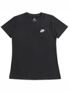 Women's Club Short Sleeve T-Shirt Black - NIKE - BALAAN 3