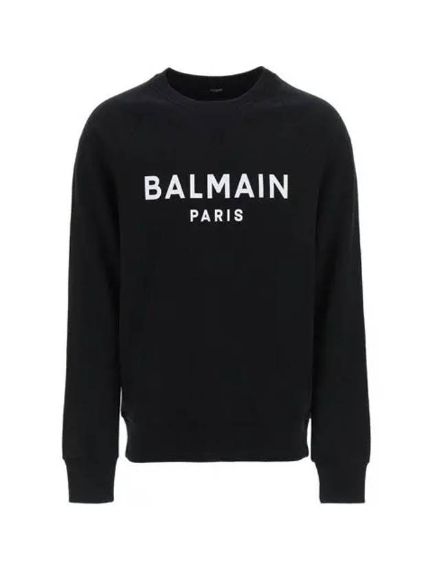 Paris Logo Sweatshirt Black - BALMAIN - BALAAN.