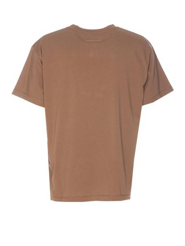 Logo Crew Neck Short Sleeve T-Shirt Brown - MAISON MARGIELA - BALAAN 3