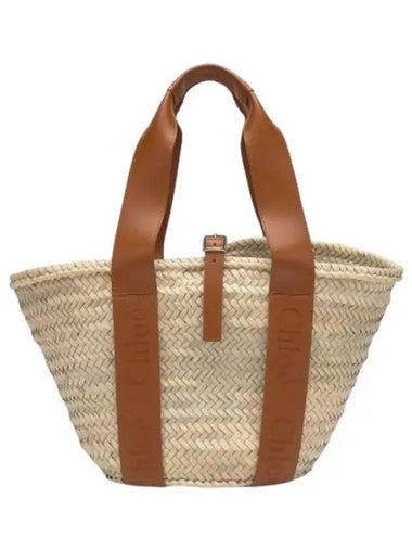 Sense Basket Tote Bag Caramel - CHLOE - BALAAN 1