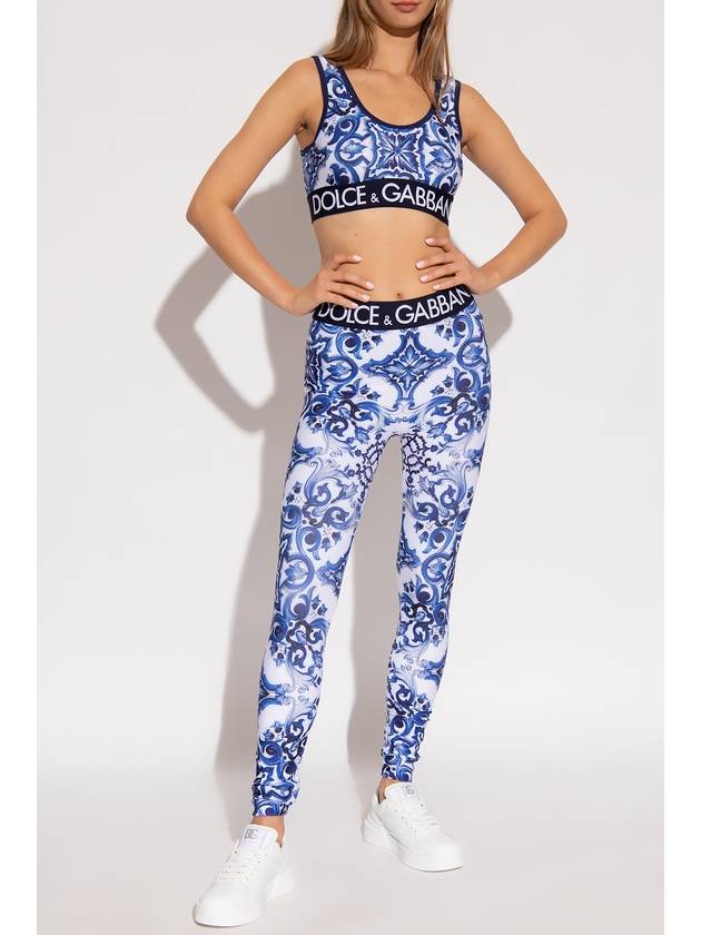 Dolce & Gabbana Patterned Leggings, Women's, Blue - DOLCE&GABBANA - BALAAN 2