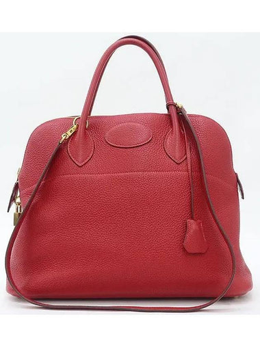 Red color tote bag - HERMES - BALAAN 1