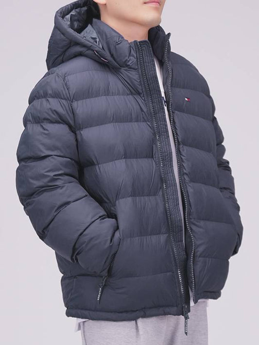 Men's puffer fleece hood short padding - TOMMY HILFIGER - BALAAN 1