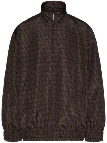 Iconography Printing High Neck Jacket Brown - VALENTINO - BALAAN 1