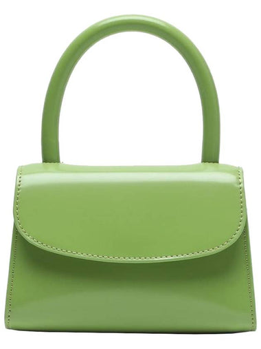 Bypa semi patent leather top handle bag lime green 19PFMINALMWSMA STK - BY FAR - BALAAN 1