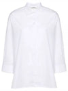 Delfina Crop Sleeve Cotton Shirt White - MAX MARA - BALAAN 2