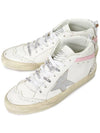 Mid Star Leather High Top Sneakers Pink White - GOLDEN GOOSE - BALAAN 2