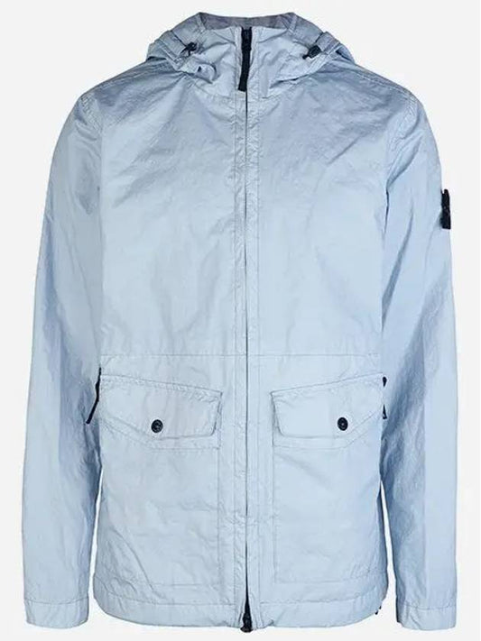 Membrana 3L TC Hooded Jacket Sky Blue - STONE ISLAND - BALAAN 2