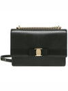 Vara Leather Shoulder Bag Black - SALVATORE FERRAGAMO - BALAAN 3