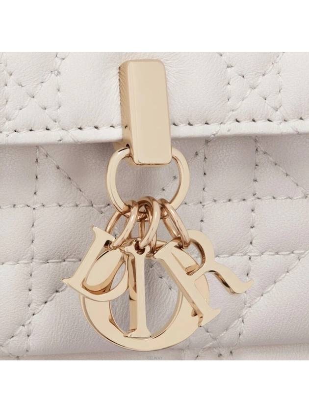 Lady Chain Canage Lambskin Pouch Bag White - DIOR - BALAAN 7