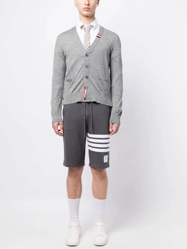 Cotton Loopback Knit Engineered 4-Bar Sweatshorts Dark Grey - THOM BROWNE - BALAAN 6