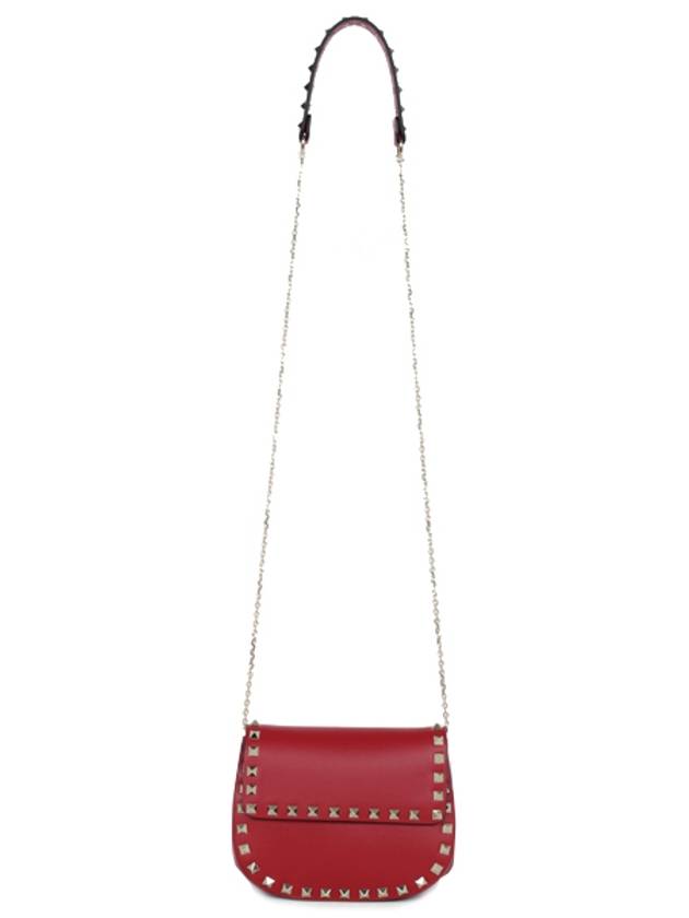 Rockstud Mini Chain Cross Bag LW2P0451 BOL 0RO Red - VALENTINO - BALAAN 6