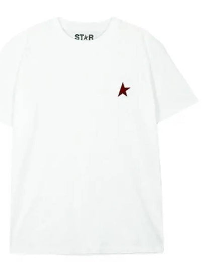 Small Star Crew Neck Short Sleeve T-Shirt White - GOLDEN GOOSE - BALAAN 2