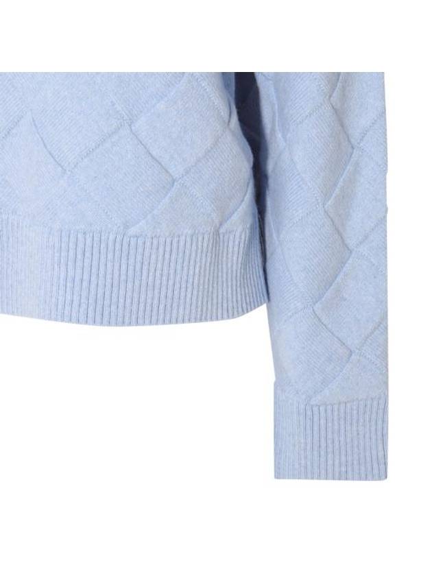 Intrecciato Wool Knit Top Light Blue - BOTTEGA VENETA - BALAAN 6